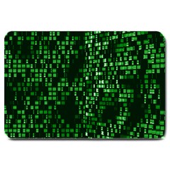 Abstract Plaid Green Large Doormat  by HermanTelo