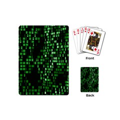 Abstract Plaid Green Playing Cards Single Design (mini) by HermanTelo