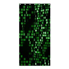 Abstract Plaid Green Shower Curtain 36  X 72  (stall)  by HermanTelo