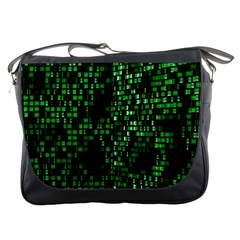 Abstract Plaid Green Messenger Bag by HermanTelo