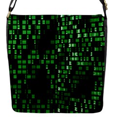 Abstract Plaid Green Flap Closure Messenger Bag (s) by HermanTelo