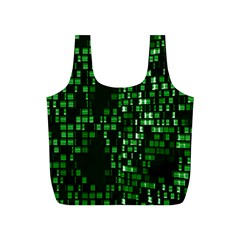 Abstract Plaid Green Full Print Recycle Bag (s)