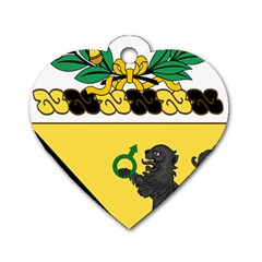 Coat Of Arms Of United States Army 124th Cavalry Regiment Dog Tag Heart (one Side) by abbeyz71