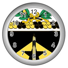 Coat Of Arms Of United States Army 49th Finance Battalion Wall Clock (silver) by abbeyz71