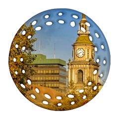 San Francisco De Alameda Church, Santiago De Chile Round Filigree Ornament (two Sides) by dflcprintsclothing