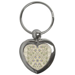 A Gift With Flowers And Bubble Wrap Key Chain (heart) by pepitasart