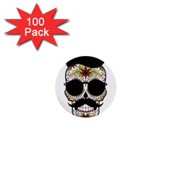 Mustache Man 1  Mini Buttons (100 Pack)  by merchvalley
