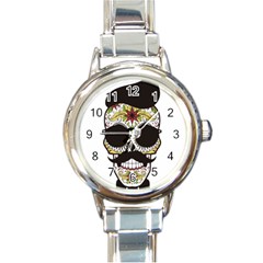 Mustache Man Round Italian Charm Watch by merchvalley