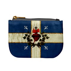 Quebec Flag Drapeau Québec Patriote Carillon Sacré-coeur Christian Catholic Old Vintage With Fleurs De Lys Mini Coin Purse