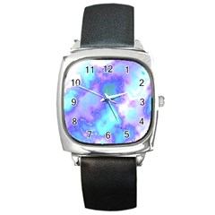 Dégradé Violet/bleu Square Metal Watch by kcreatif