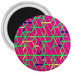 Abstrait Neon Rose 3  Magnets