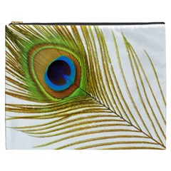 Peacock Feather Plumage Colorful Cosmetic Bag (xxxl) by Sapixe