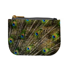 Peacock Feathers Color Plumage Green Mini Coin Purse by Sapixe