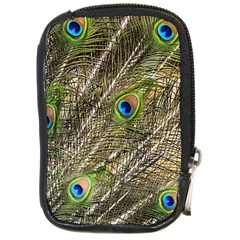 Peacock Feathers Color Plumage Green Compact Camera Leather Case