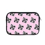 French France Fleur De Lys Metal Pattern black and white antique vintage pink and black rocker Apple MacBook Pro 15  Zipper Case Front