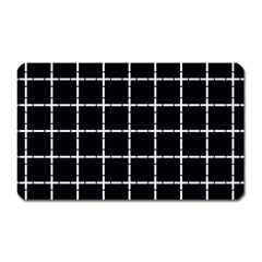 Pattern Carreaux Blanc/noir Magnet (rectangular) by kcreatif