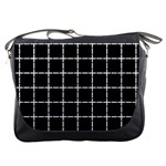 Pattern Carreaux Blanc/Noir Messenger Bag Front