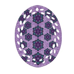 A Gift With Flowers Stars And Bubble Wrap Oval Filigree Ornament (two Sides) by pepitasart