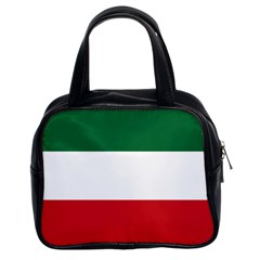 Flag Patriote Quebec Patriot Red Green White Modern French Canadian Separatism Black Background Classic Handbag (two Sides) by Quebec