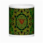 Love The Hearts  Mandala On Green Morph Mugs Center