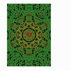 Love The Hearts  Mandala On Green Large Garden Flag (two Sides) by pepitasart