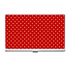 Pois Doré / Rouge Business Card Holder