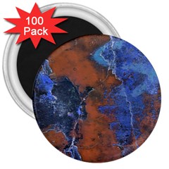 Grunge Colorful Abstract Texture Print 3  Magnets (100 pack)