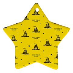 Gadsden Flag Don t Tread On Me Yellow And Black Pattern With American Stars Ornament (star)