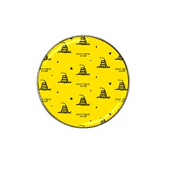 Gadsden Flag Don t Tread On Me Yellow And Black Pattern With American Stars Hat Clip Ball Marker by snek