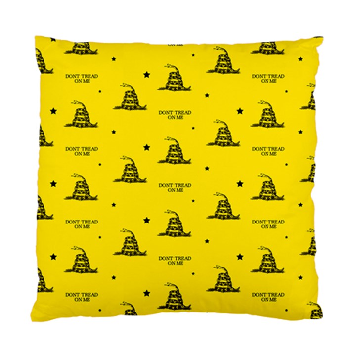 Gadsden Flag Don t tread on me Yellow and Black Pattern with american stars Standard Cushion Case (One Side)