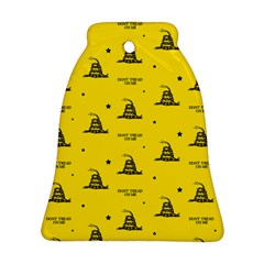 Gadsden Flag Don t Tread On Me Yellow And Black Pattern With American Stars Bell Ornament (two Sides) by snek