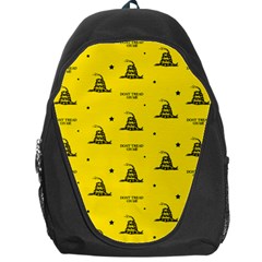 Gadsden Flag Don t Tread On Me Yellow And Black Pattern With American Stars Backpack Bag