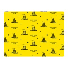 Gadsden Flag Don t Tread On Me Yellow And Black Pattern With American Stars Double Sided Flano Blanket (mini) 