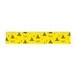 Gadsden Flag Don t tread on me Yellow and Black Pattern with american stars Flano Scarf (Mini) Front