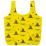 Gadsden Flag Don t tread on me Yellow and Black Pattern with american stars Full Print Recycle Bag (XXXL) Front