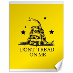 Gadsden Flag Don t Tread On Me Yellow And Black Pattern With American Stars Canvas 18  X 24 