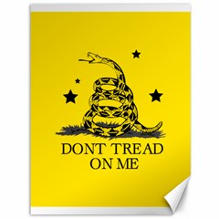 Gadsden Flag Don t Tread On Me Yellow And Black Pattern With American Stars Canvas 36  X 48 