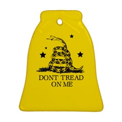 Gadsden Flag Don t Tread On Me Yellow And Black Pattern With American Stars Ornament (bell)