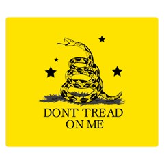 Gadsden Flag Don t Tread On Me Yellow And Black Pattern With American Stars Double Sided Flano Blanket (small) 