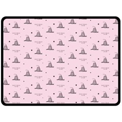 Gadsden Flag Standard Color Pink Gadsden Flag Pattern3 Stars K Gadsden Flag Pattern3 Black Background Double Sided Fleece Blanket (large) 