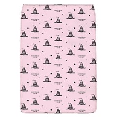 Gadsden Flag Don t Tread On Me Light Pink And Black Pattern With American Stars Removable Flap Cover (l) by snek