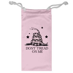 Gadsden Flag Don t Tread On Me Light Pink And Black Pattern With American Stars Jewelry Bag