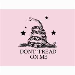 Gadsden Flag Don t Tread On Me Light Pink And Black Pattern With American Stars Canvas 36  X 48  by snek