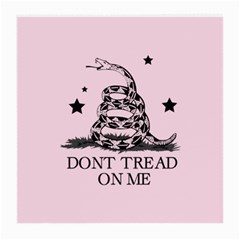 Gadsden Flag Don t Tread On Me Light Pink And Black Pattern With American Stars Medium Glasses Cloth (2 Sides)