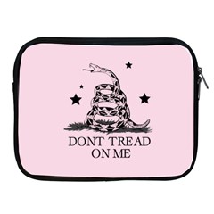 Gadsden Flag Don t Tread On Me Light Pink And Black Pattern With American Stars Apple Ipad 2/3/4 Zipper Cases by snek