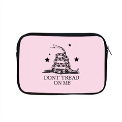 Gadsden Flag Don t Tread On Me Light Pink And Black Pattern With American Stars Apple Macbook Pro 15  Zipper Case by snek