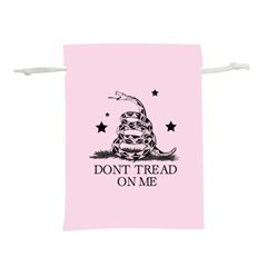 Gadsden Flag Don t Tread On Me Light Pink And Black Pattern With American Stars Lightweight Drawstring Pouch (s)