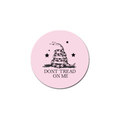 Gadsden Flag Don t Tread On Me Light Pink And Black Pattern With American Stars Golf Ball Marker (10 Pack) by snek
