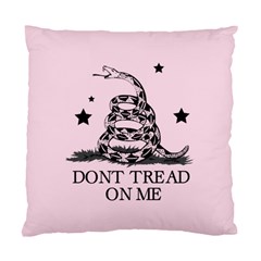 Gadsden Flag Don t Tread On Me Light Pink And Black Pattern With American Stars Standard Cushion Case (two Sides)