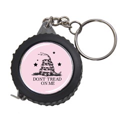 Gadsden Flag Don t Tread On Me Light Pink And Black Pattern With American Stars Measuring Tape